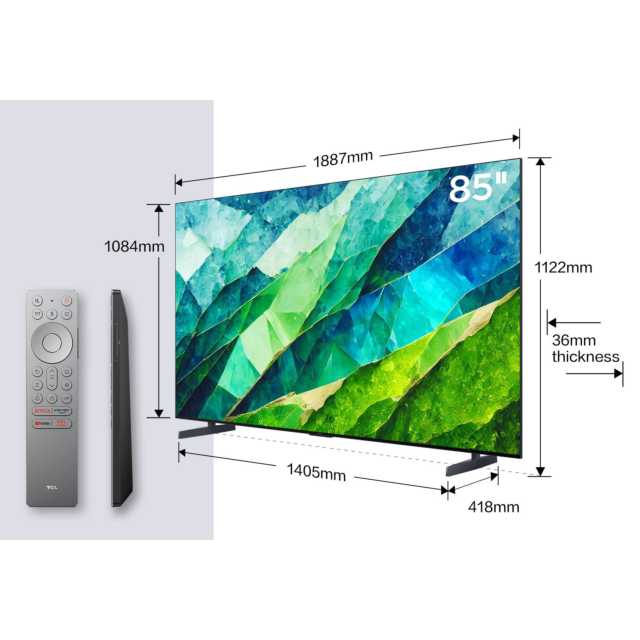 TCL 85C855K 85inch 4K QLED HDR Premium Google TV