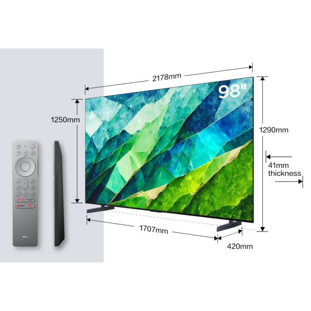 TCL 98C855K 98inch 4K QLED HDR Premium Google TV