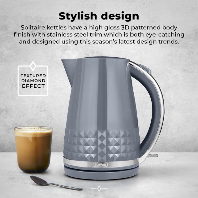 Tower T10075GRY 3Kw Jug Kettle Grey