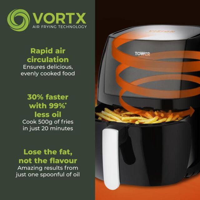 Tower T17072 Vortx Vizion 7L Digital Air Fryer 