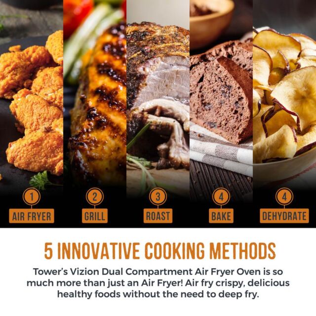 Tower T17102 Vortx Vizion Express Dual 11L Air Fryer 