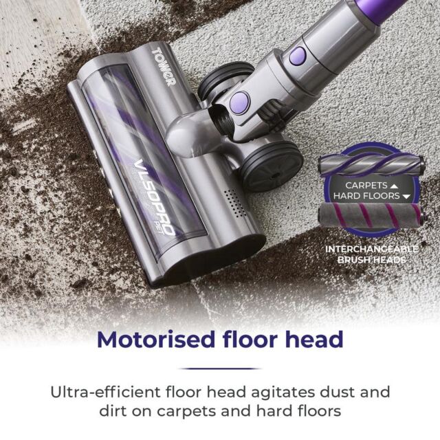 Tower T513002 Vl50 Pto Performance Pet 22.2V Cordless 3 In 1 Vacuum Cleaner 