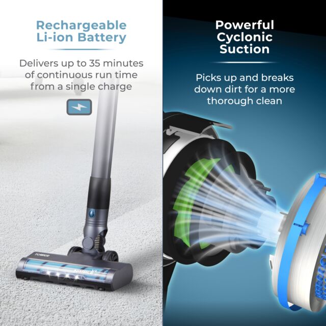 Tower T527101 Cordless Vl60 Nimblevac Anti-Tangle Handheld/Stick Cleaner 