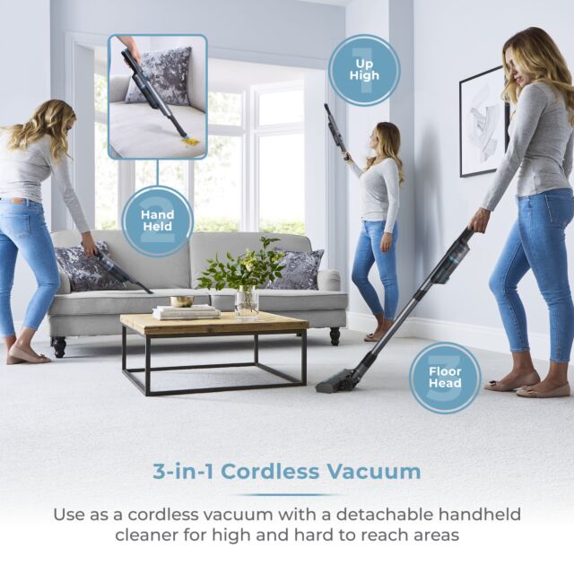 Tower T527101 Cordless Vl60 Nimblevac Anti-Tangle Handheld/Stick Cleaner 