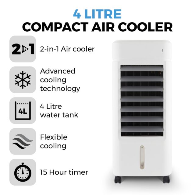 Tower T669004 4 Litre Compact Air Cooler White