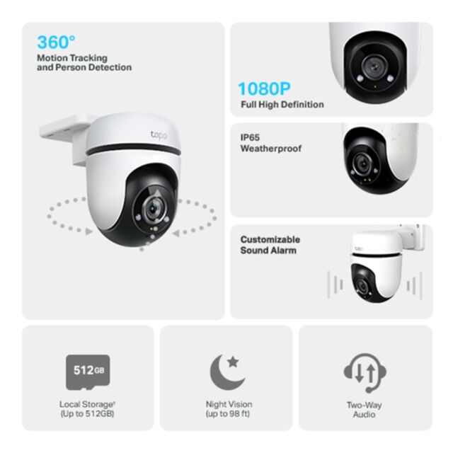TP-LINK TAPOC500 Outdoor Pan/Tilt Security Wi-Fi Camera