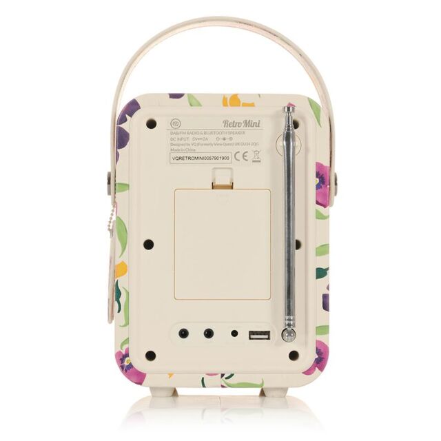 VQ MINIEBW Retro Mini DAB Radio - Emma Bridgewater Wallflower