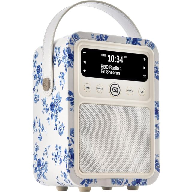 VQ VQMONTYLACR Laura Ashley Monty Portable DAB Radio China Rose