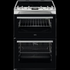 AEG CCX6530ACM 60cm Double Oven Electric Cooker with Ceramic Hob - Stainless Steel
