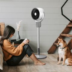 Vybra VS001-OF Oscillator Dual Height Tilt & Swing Oscillating Fan - White